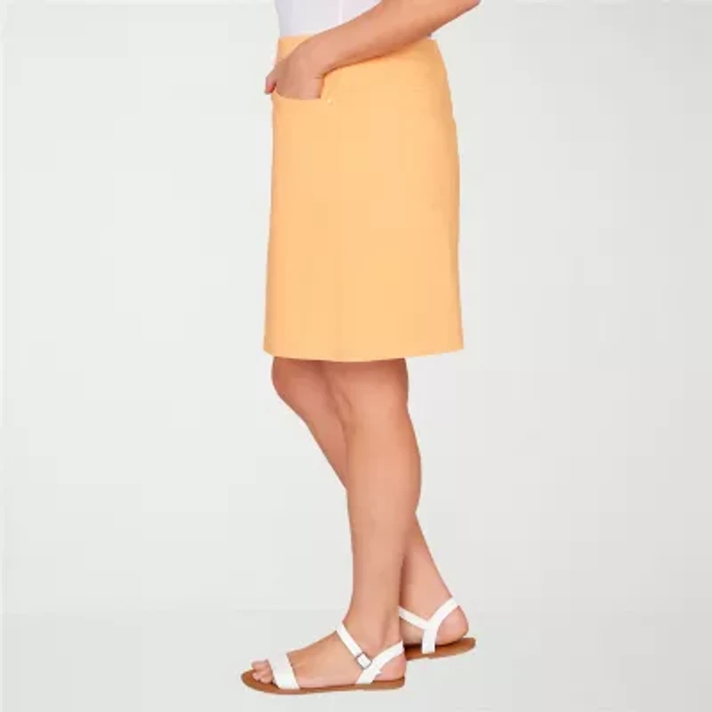 Hearts Of Palm Pull On Womens Mid Rise Plus Skort
