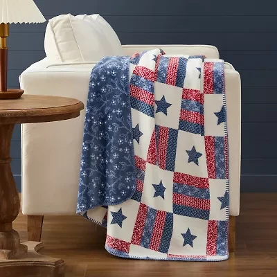 AMERICAN SPIRIT® Roosevelt Reversible Coco Plush Throw