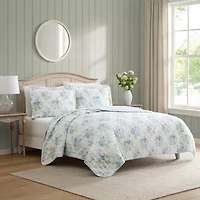 Laura Ashley Linley 3-pc. Floral Reversible Quilt Set
