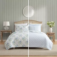 Laura Ashley Linley 3-pc. Floral Reversible Quilt Set