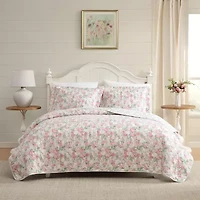 Laura Ashley Sweet Memories 3-pc. Reversible Quilt Set