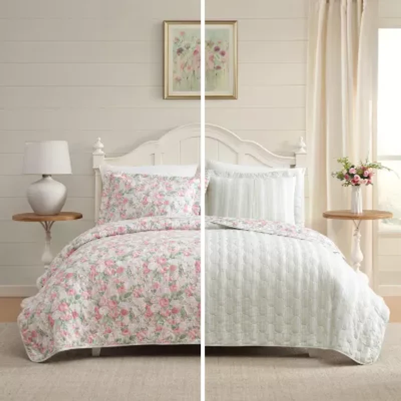 Laura Ashley Sweet Memories 3-pc. Reversible Quilt Set