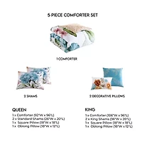 Bebejan Maia 5-pc. Reversible Cotton Comforter Set