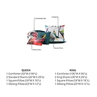 Bebejan Tropicl Fusion 5-pc. Midweight Reversible Comforter Set