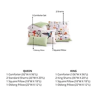 Bebejan Fresh Cut Flowers 5-pc. Midweight Reversible Comforter Set