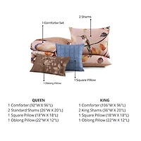 Bebejan Peachy Dogwood 5-pc. Midweight Reversible Comforter Set