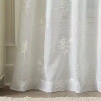 Martha Stewart Soriah Grommet Top Sheer Single Curtain Panel