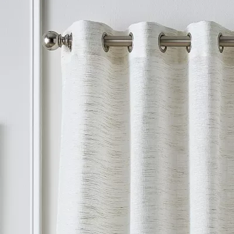 Martha Stewart Harmony Grommet Top Sheer Single Curtain Panel