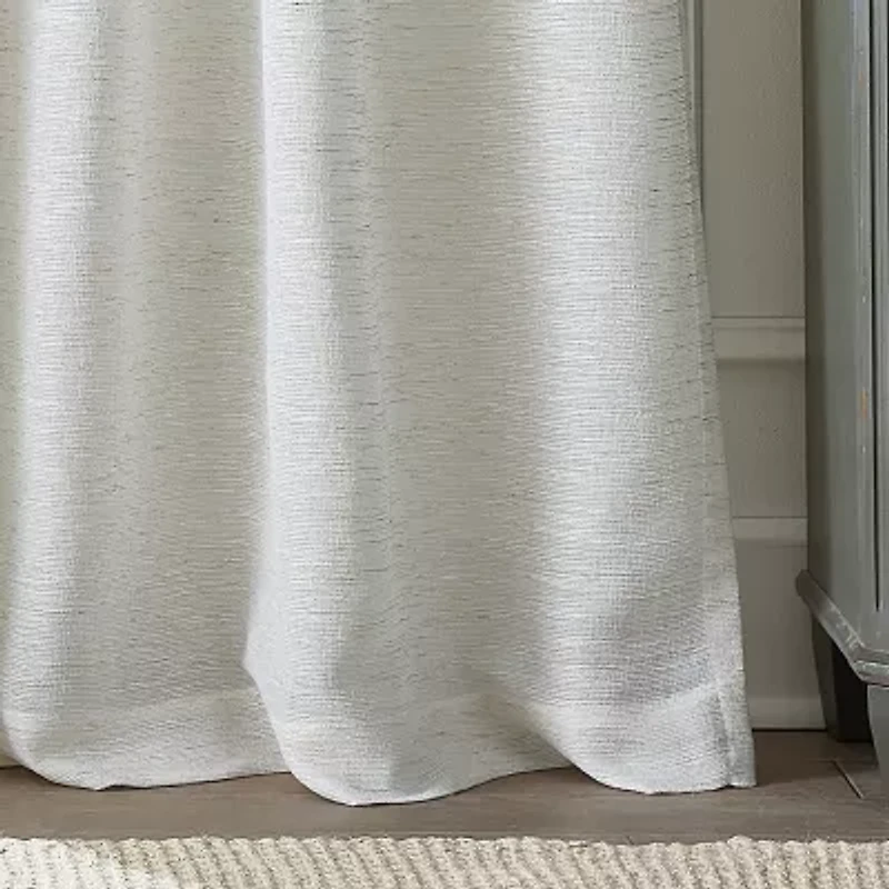 Martha Stewart Harmony Grommet Top Sheer Single Curtain Panel