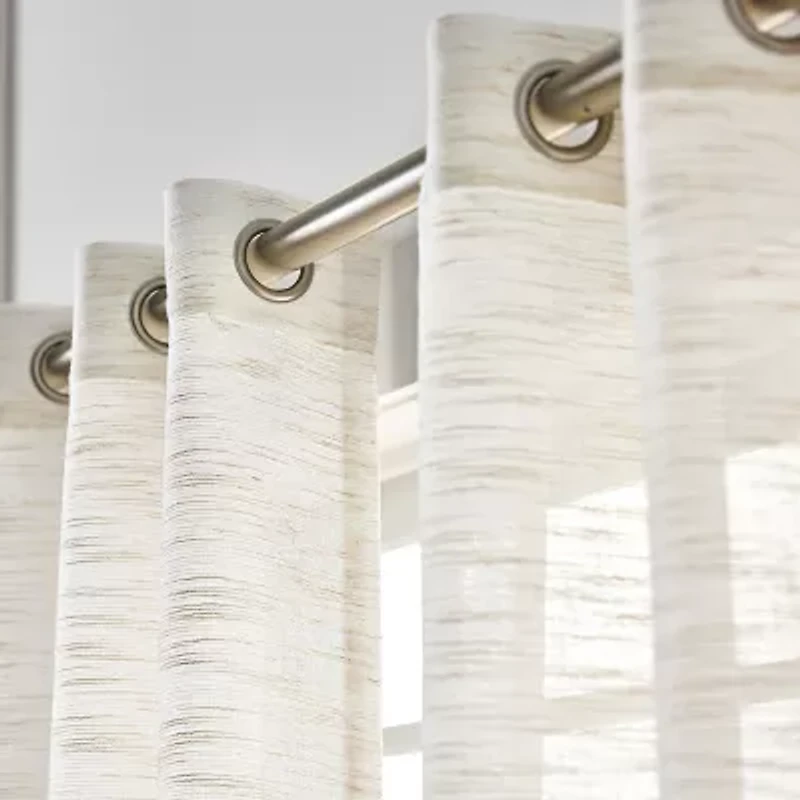 Martha Stewart Harmony Grommet Top Sheer Single Curtain Panel