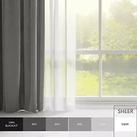 Martha Stewart Harmony Grommet Top Sheer Single Curtain Panel