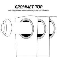 Martha Stewart Harmony Grommet Top Sheer Single Curtain Panel