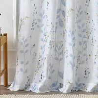 Martha Stewart Spring Blooms Grommet Top Sheer Single Curtain Panel