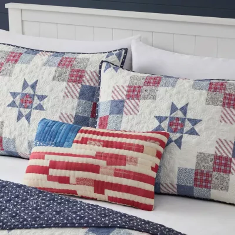 AMERICAN SPIRIT® Patchwork Flag Oblong Throw Pillow
