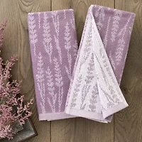 Saturday Knight Lavender Silhouette 2-pc. Floral Hand Towel