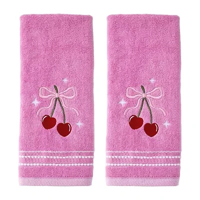 Saturday Knight Cherry Hearts 2-pc. Hand Towel