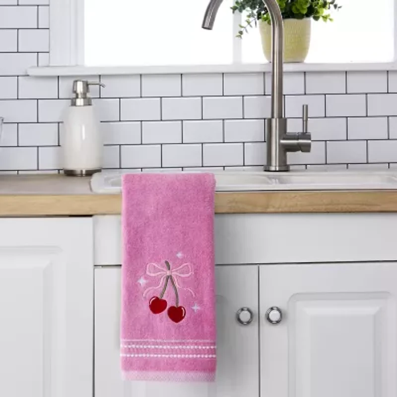 Saturday Knight Cherry Hearts 2-pc. Hand Towel