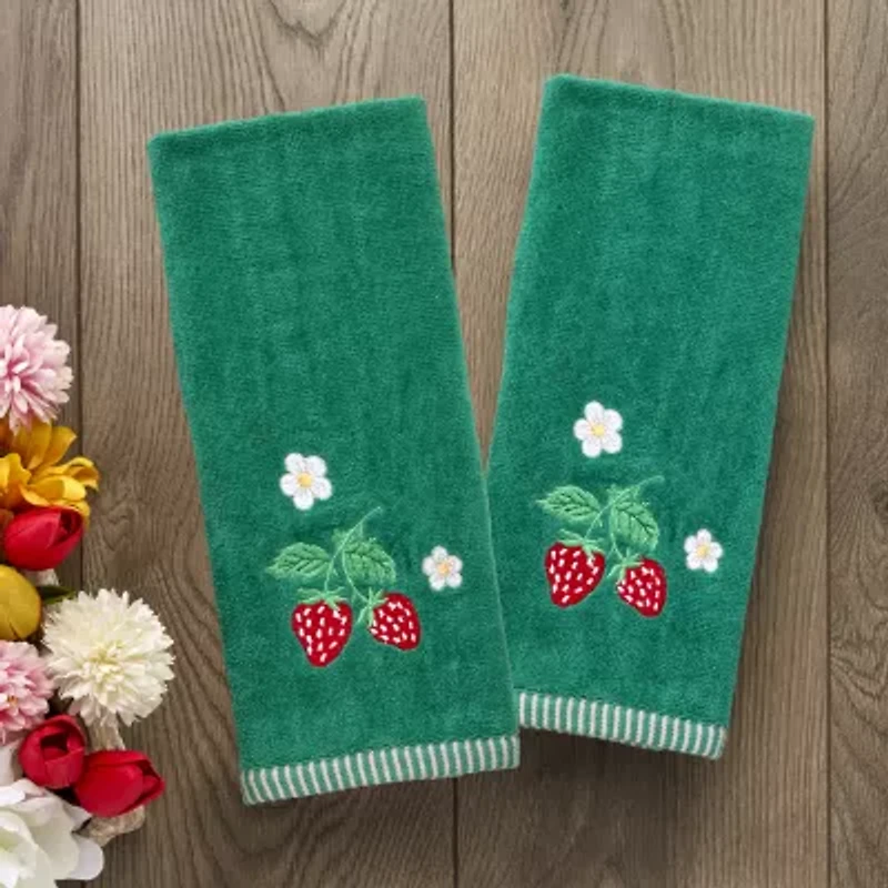 Saturday Knight Strawberry Vine 2-pc. Hand Towel
