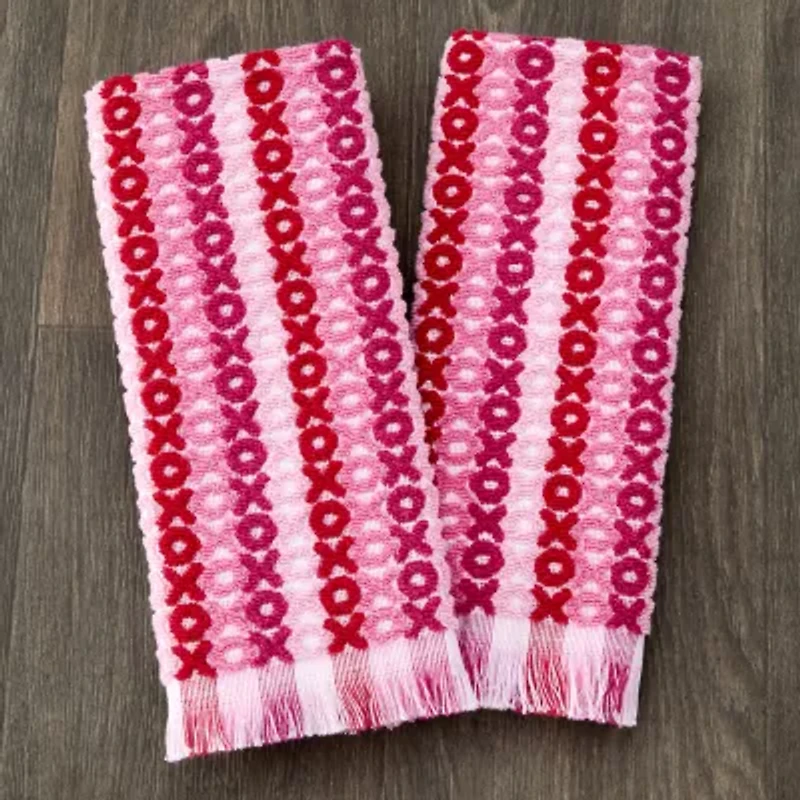 Saturday Knight Xoxo Jacquard 2-pc. Hand Towel
