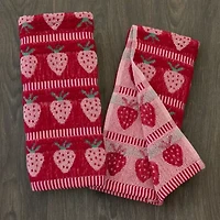 Saturday Knight Strawberry Jacquard 2-pc. Hand Towel