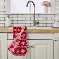 Saturday Knight Strawberry Jacquard 2-pc. Hand Towel