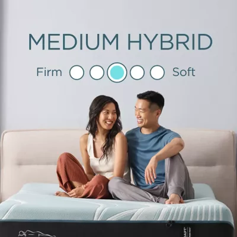 TEMPUR-Pedic LuxeAdapt 13" Hybrid Medium Tight Top – Mattress + Box Spring