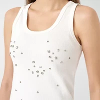 RM Rebecca Minkoff Womens Round Neck Sleeveless Tank Top