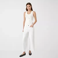 RM Rebecca Minkoff Womens Round Neck Sleeveless Tank Top