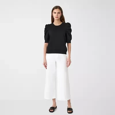 RM Rebecca Minkoff Womens Wide Leg Mid Rise Cropped Pant