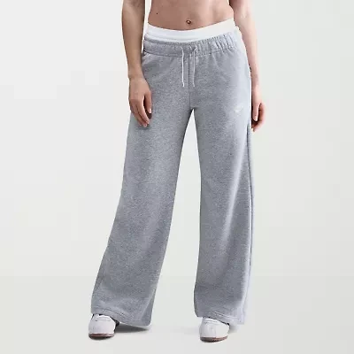 Nike Club Womens Wide Leg Mid Rise Fleece Sweatpant