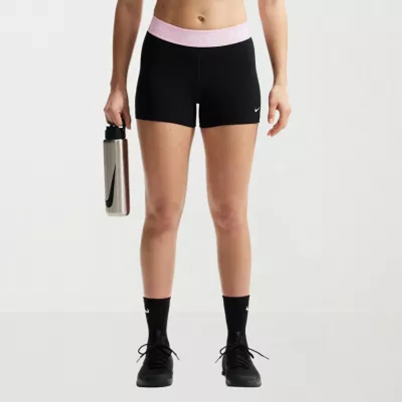 Nike Womens 3" Mid Rise Stretch Fabric Moisture Wicking Quick Dry Bike Short