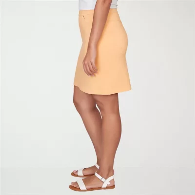 Hearts Of Palm Pull On Womens Mid Rise Skort