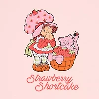 Womens Juniors Crew Neck Short Sleeve Strawberry Shortcake Graphic T-Shirt