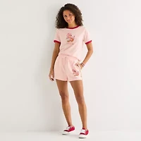 Womens Juniors Crew Neck Short Sleeve Strawberry Shortcake Graphic T-Shirt