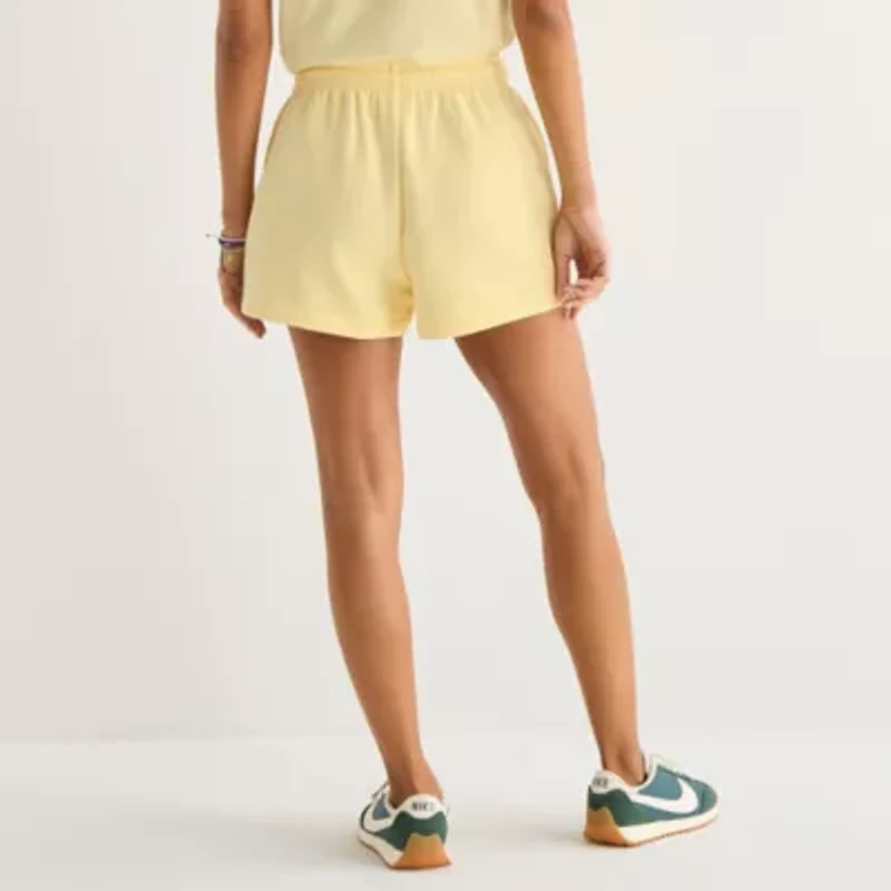 Peanuts Short Womens High Rise Juniors Pull-On