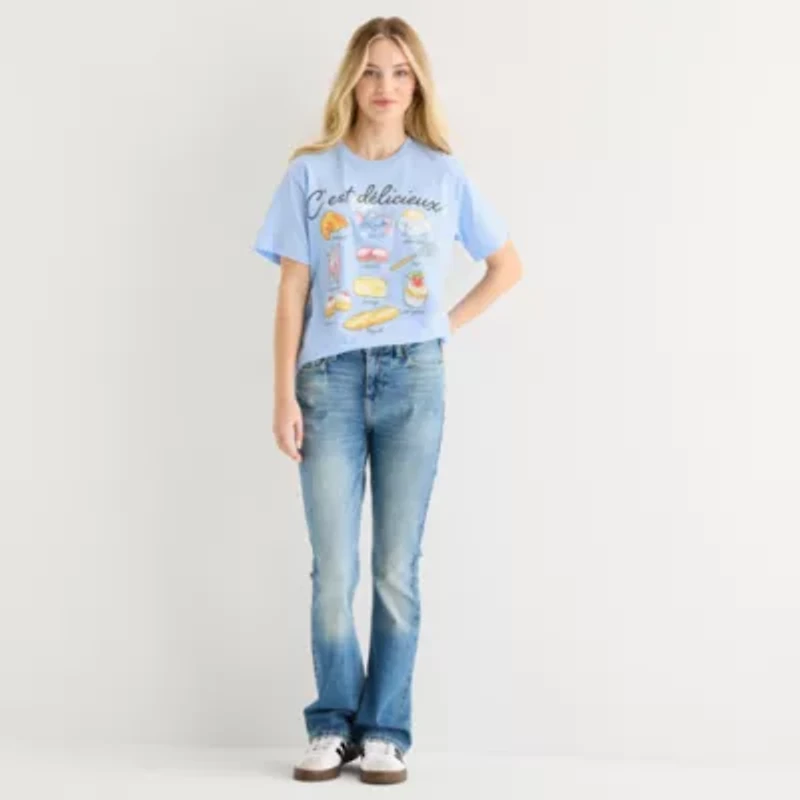 Ratatouille Boyfriend Tee Womens Juniors Crew Neck Short Sleeve Graphic T-Shirt