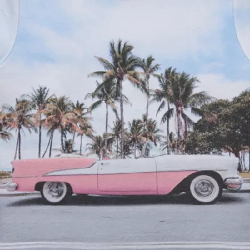 Car Baby Tee Womens Juniors Crew Neck Short Sleeve Fitted Graphic T-Shirt