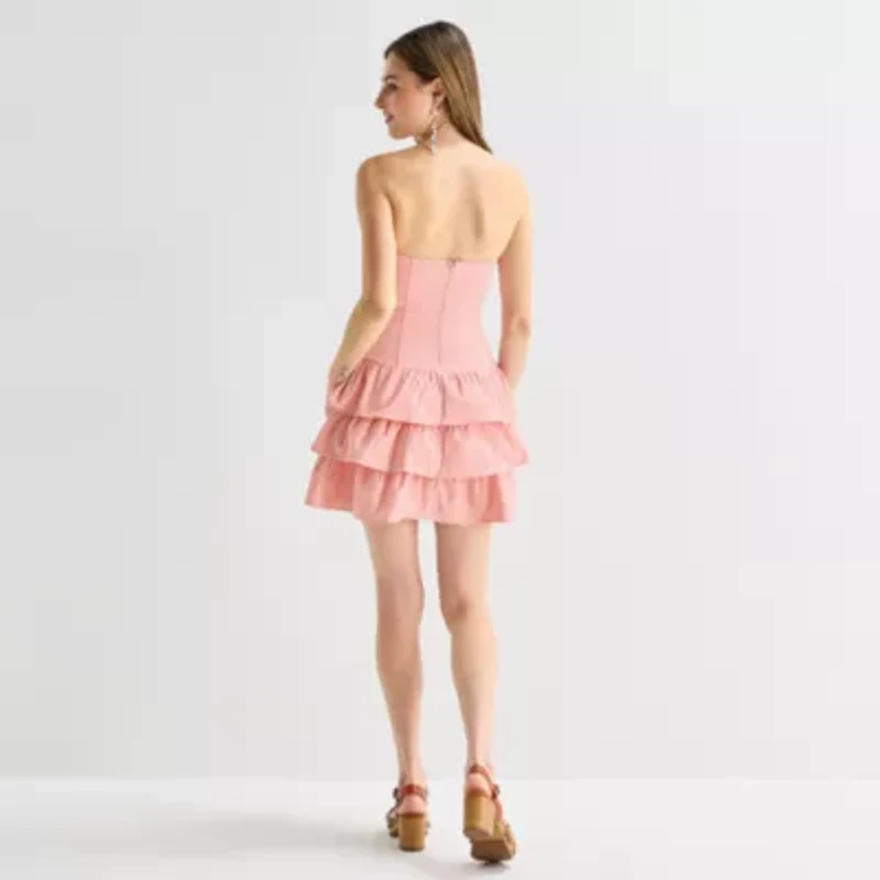 Emerald Sundae Womens Juniors Floral Fit + Flare Dress