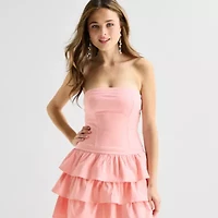 Emerald Sundae Womens Juniors Floral Fit + Flare Dress