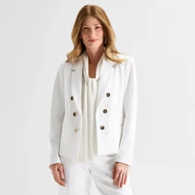 Black Label by Evan-Picone Womens Classic Fit Double Breasted Suit Jacket