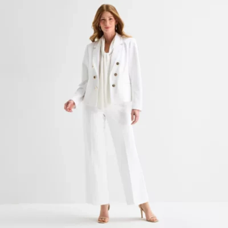 Black Label by Evan-Picone Womens Classic Fit Double Breasted Suit Jacket