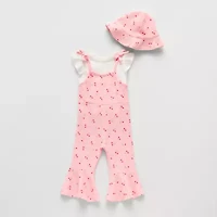 Btween Baby Girls 2-pc. Jumpsuit Set