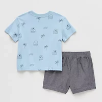 Okie Dokie Baby Boys 2-pc. Short Set
