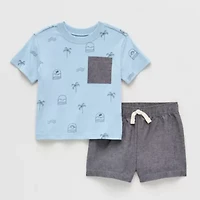 Okie Dokie Baby Boys 2-pc. Short Set