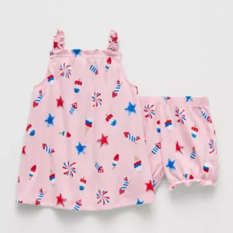 Okie Dokie Baby Girls 2-pc. Dress Set