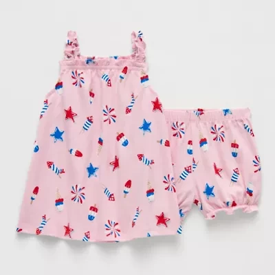 Okie Dokie Baby Girls 2-pc. Dress Set
