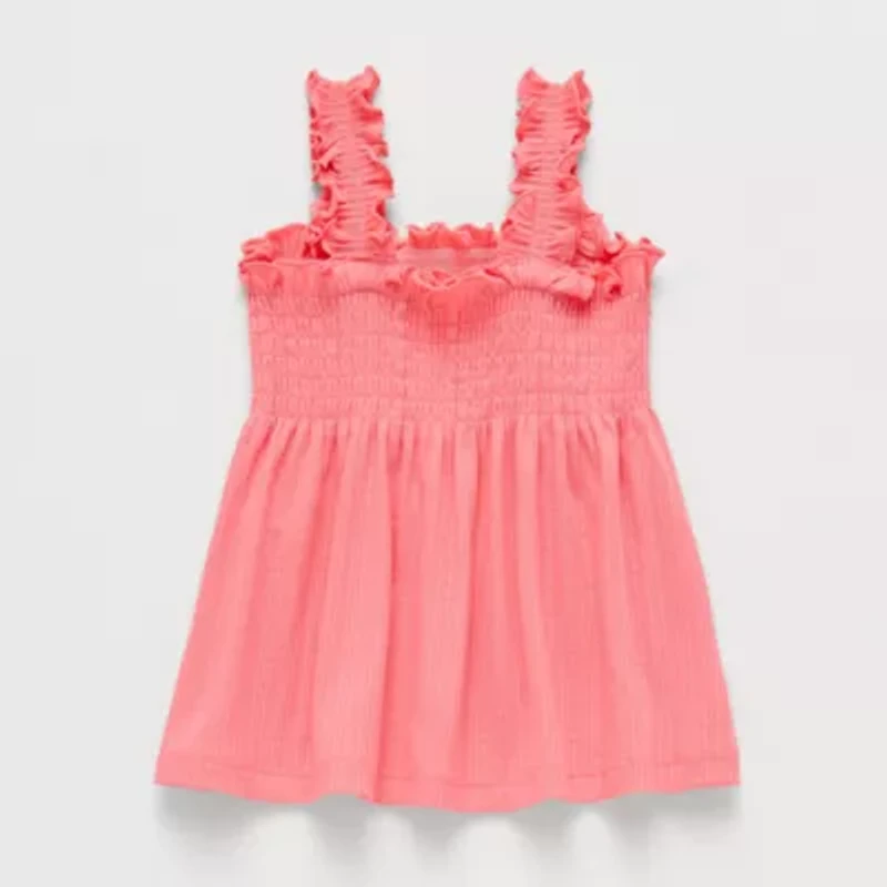 Okie Dokie Baby Girls Square Neck Sleeveless Tank Top