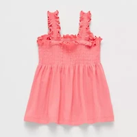 Okie Dokie Baby Girls Square Neck Sleeveless Tank Top