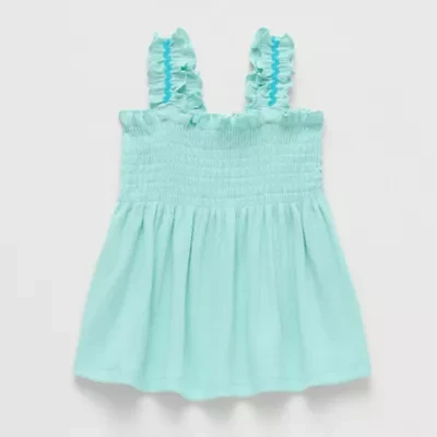 Okie Dokie Baby Girls Square Neck Sleeveless Tank Top