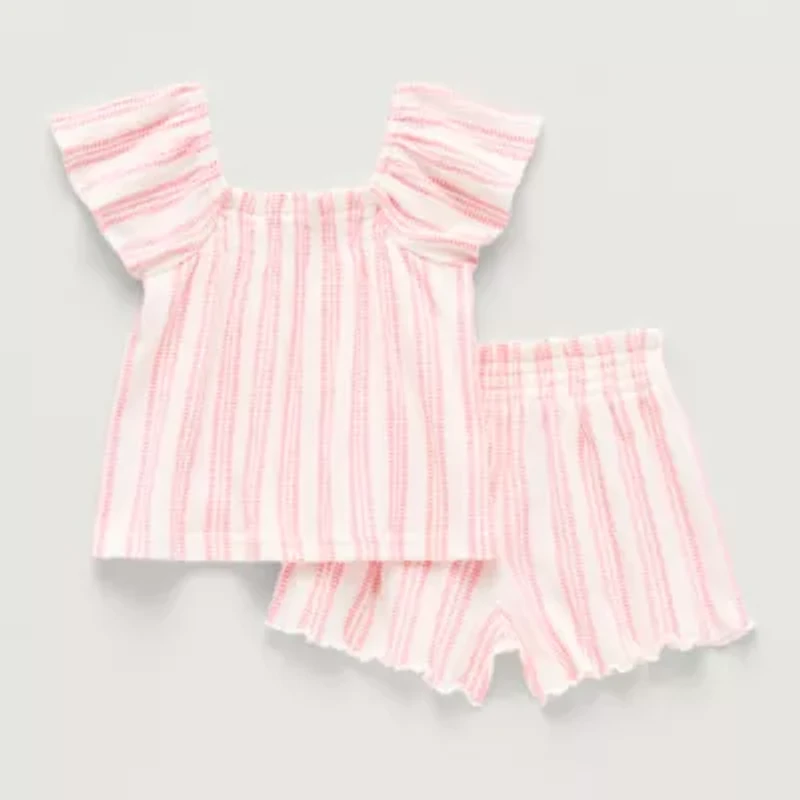 Okie Dokie Baby Girls 2-pc. Short Set
